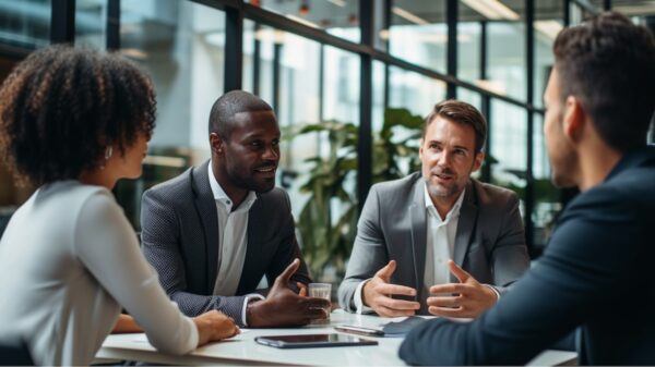 pmcs team discussing grant management tips